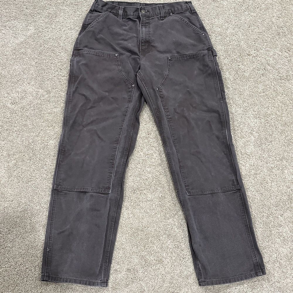 Carhartt B136 Dkb Duck Double Knee Front Utility Work Pants 34x34 Vintage